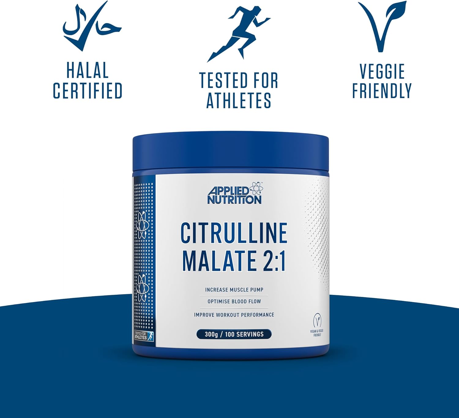 Applied Nutrition Citrulline Malate 2:1 3000mg Nitric Oxide Muscle Recovery 300 g - Galeri