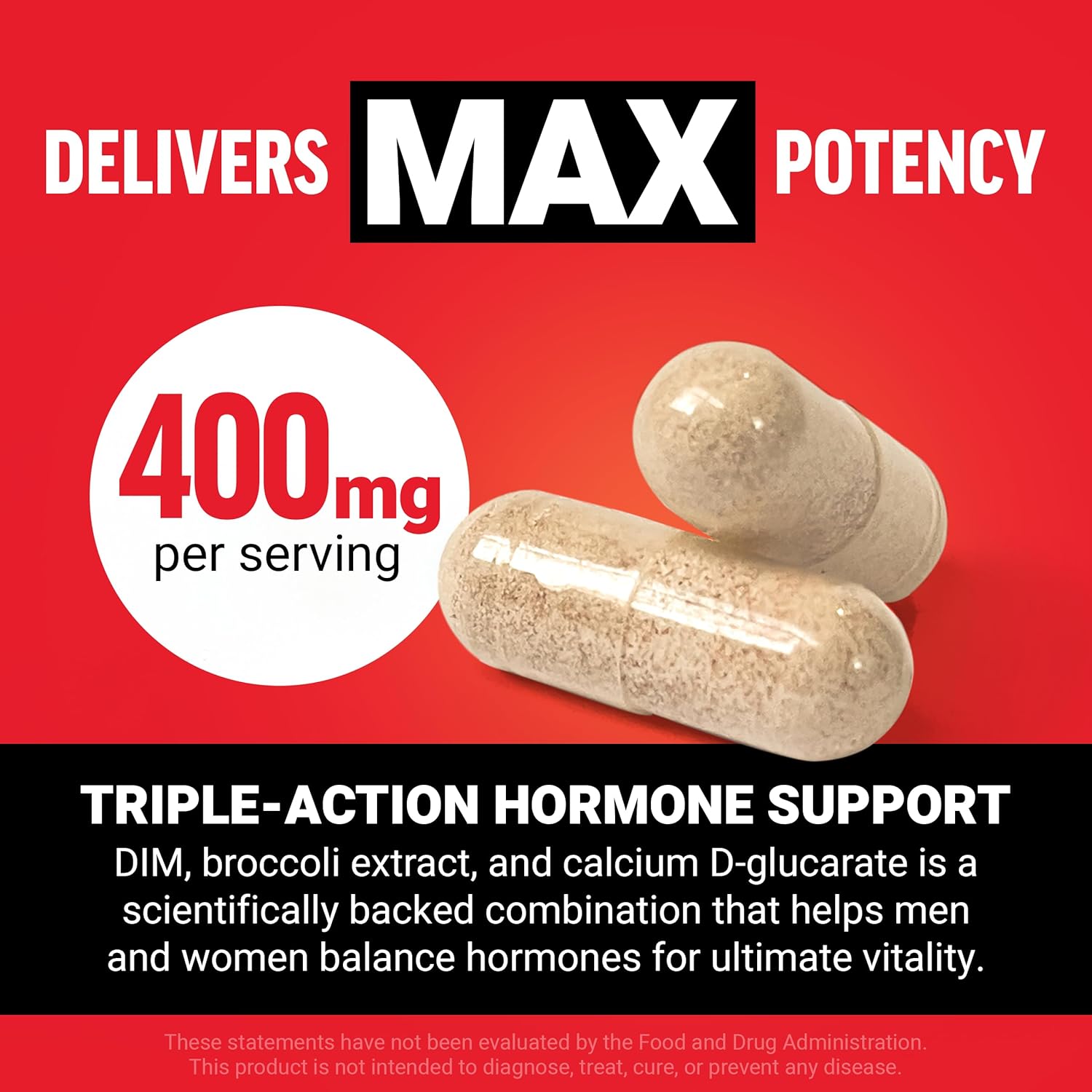 Force Factor Estrogen Balance for for Hormonal Acne, Metabolism, Menopause Dım Max, 400 mg, 60 Caps - Galeri
