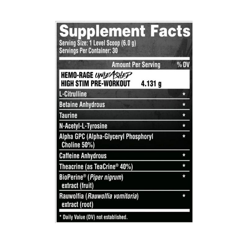 Nutrex Research Hemo Rage Unleashed High Stim PreWorkout - Galeri