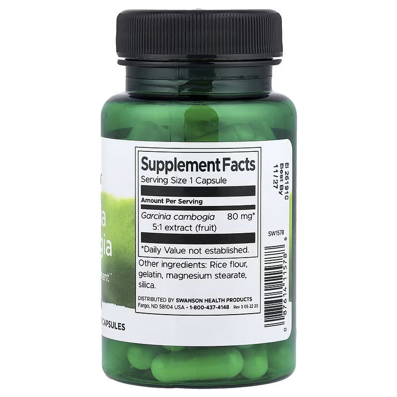 Swanson Garcinia Appetite Control 5:1 Extract 60 Capsules - Galeri