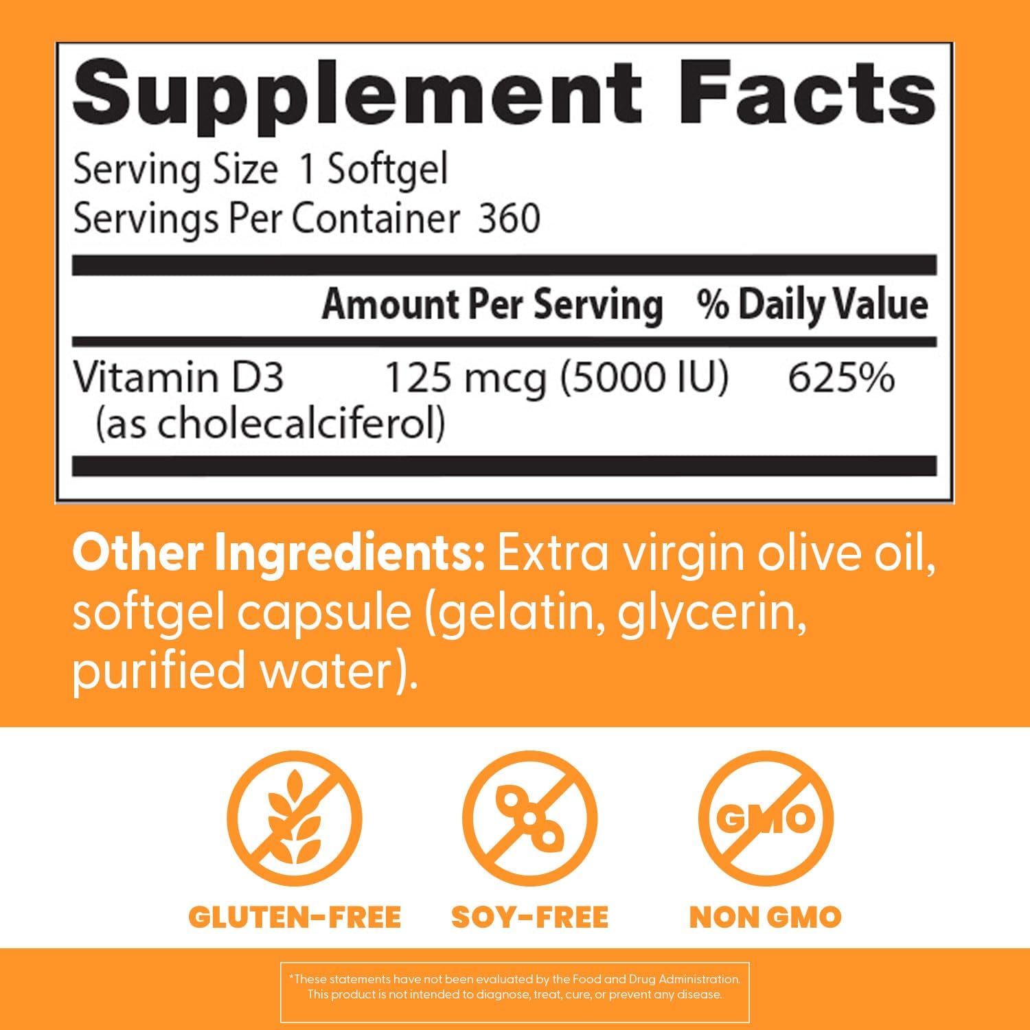 Doctor's Best Vitamin D3 5000 IU Men & Women - Vitamin D Immune System 360 Softgels - Galeri