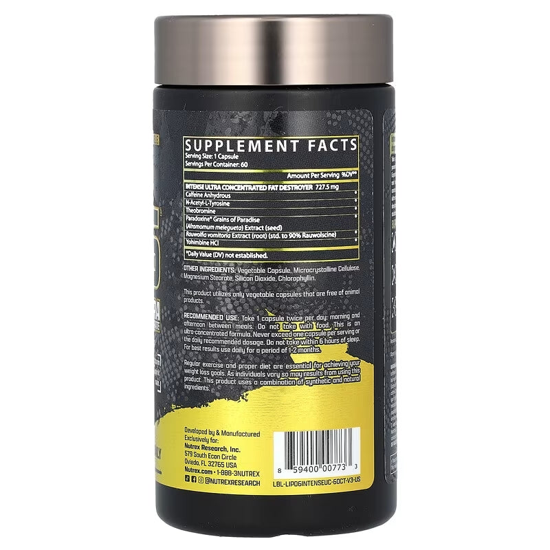 Nutrex Research LIPO 6 Intense Ultra Concentrate Fat Burners 60 Caps - Galeri