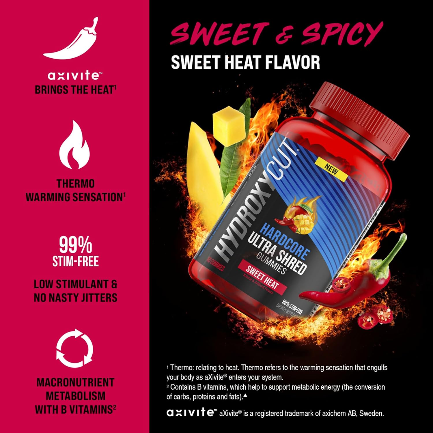 Muscletech Hydroxycut Hardcore Ultra Shred Burner 60 Gummies - Galeri