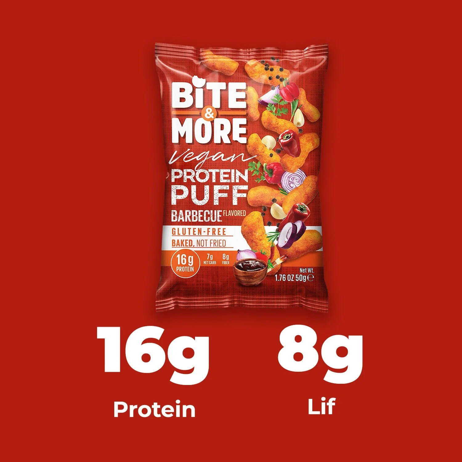 Bite &amp; More Barbekü Vegan Protein Puff 50 Gr - Galeri