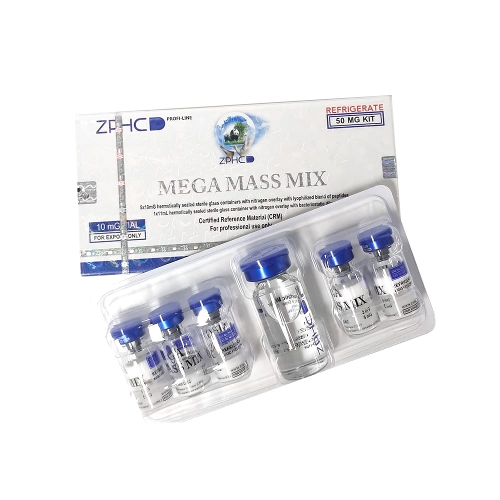Zphc Mega Mass Mix GHRP-6 5 mg CJC-1295 5 mg 50 mg 5 vials × 10 mg - Galeri