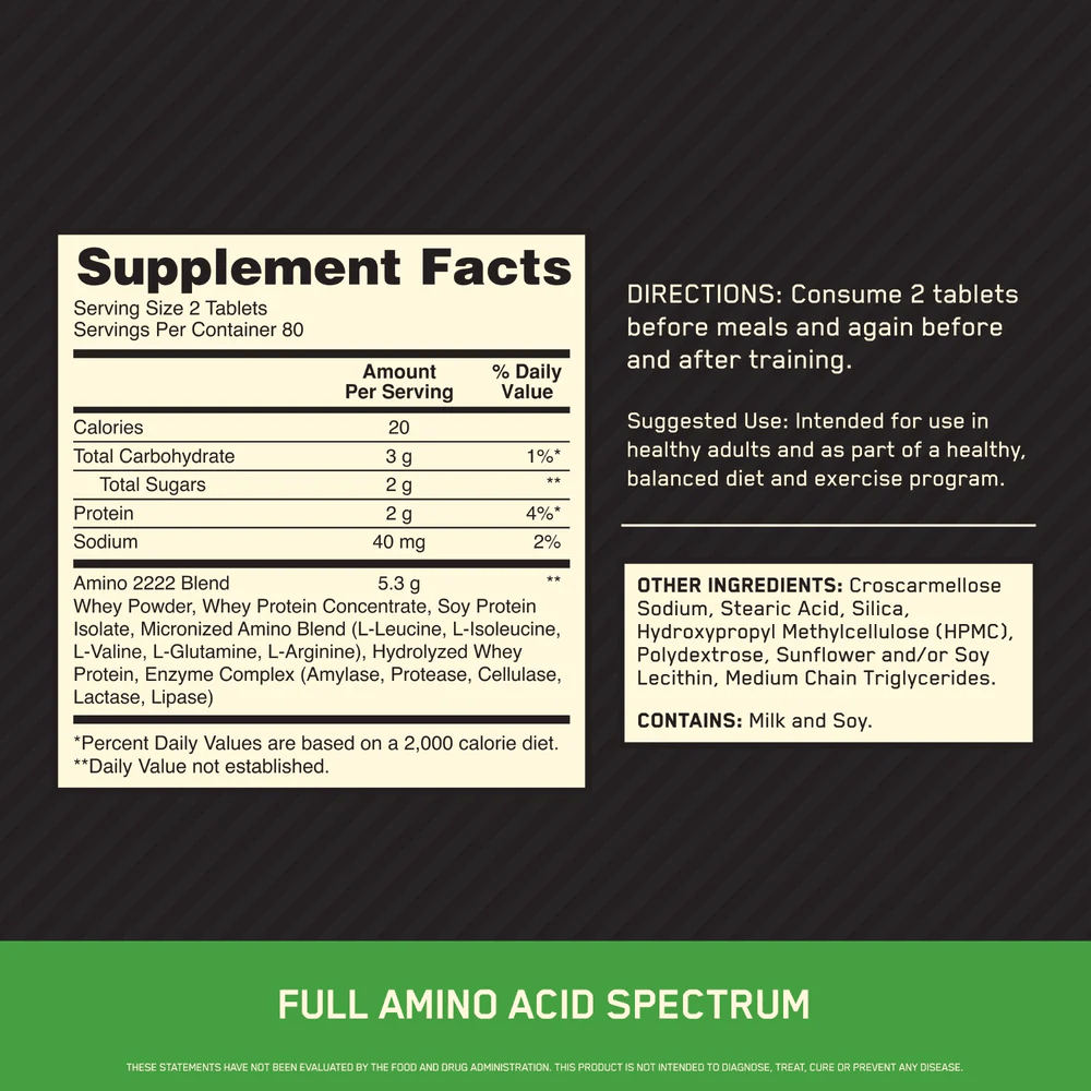 Optimum Superior Amino 2222 160 Tablets 80 servis - Galeri