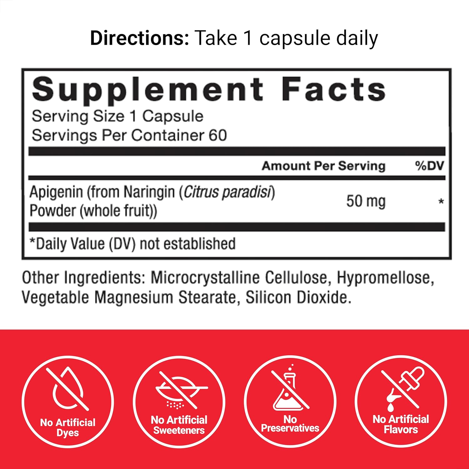 FORCE FACTOR Apigenin Prostate Health Stress Support  Antioxidant 50mg 60 Caps - Galeri