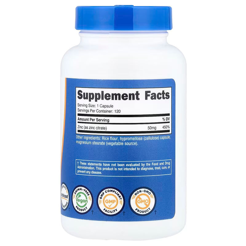 Nutricost Zinc Citrate 50 mg 120 Caps - Galeri