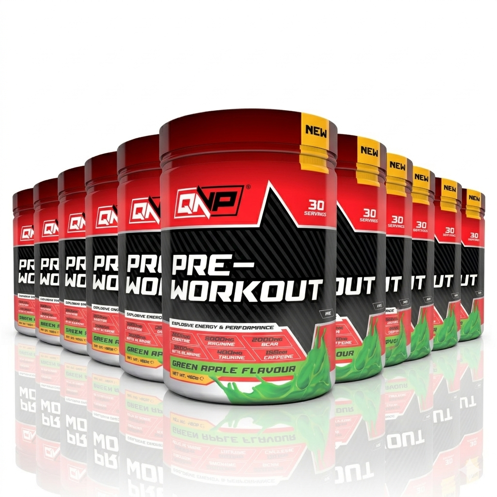 12 Li Qnp Avantaj Paketi Pre Workout Yesil Elma Aromali