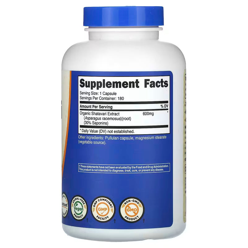 Nutricost Shatavari Asparagus racemosus 600 mg 180 Capsules - Galeri