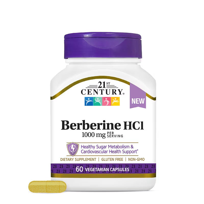 21st Century Berberine HCI Glucose Support 60 Vegetarian Capsules