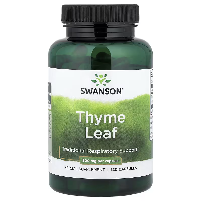 Swanson Thyme Leaf 500 mg 120 Capsules