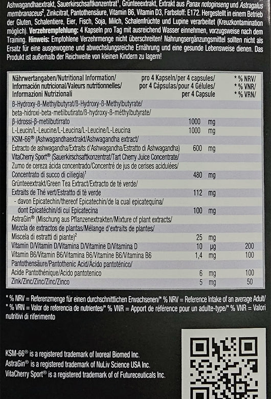 Weider Mega Mass Amino HMB - KSM66 ASHWAGANDHA 120 caps - Galeri