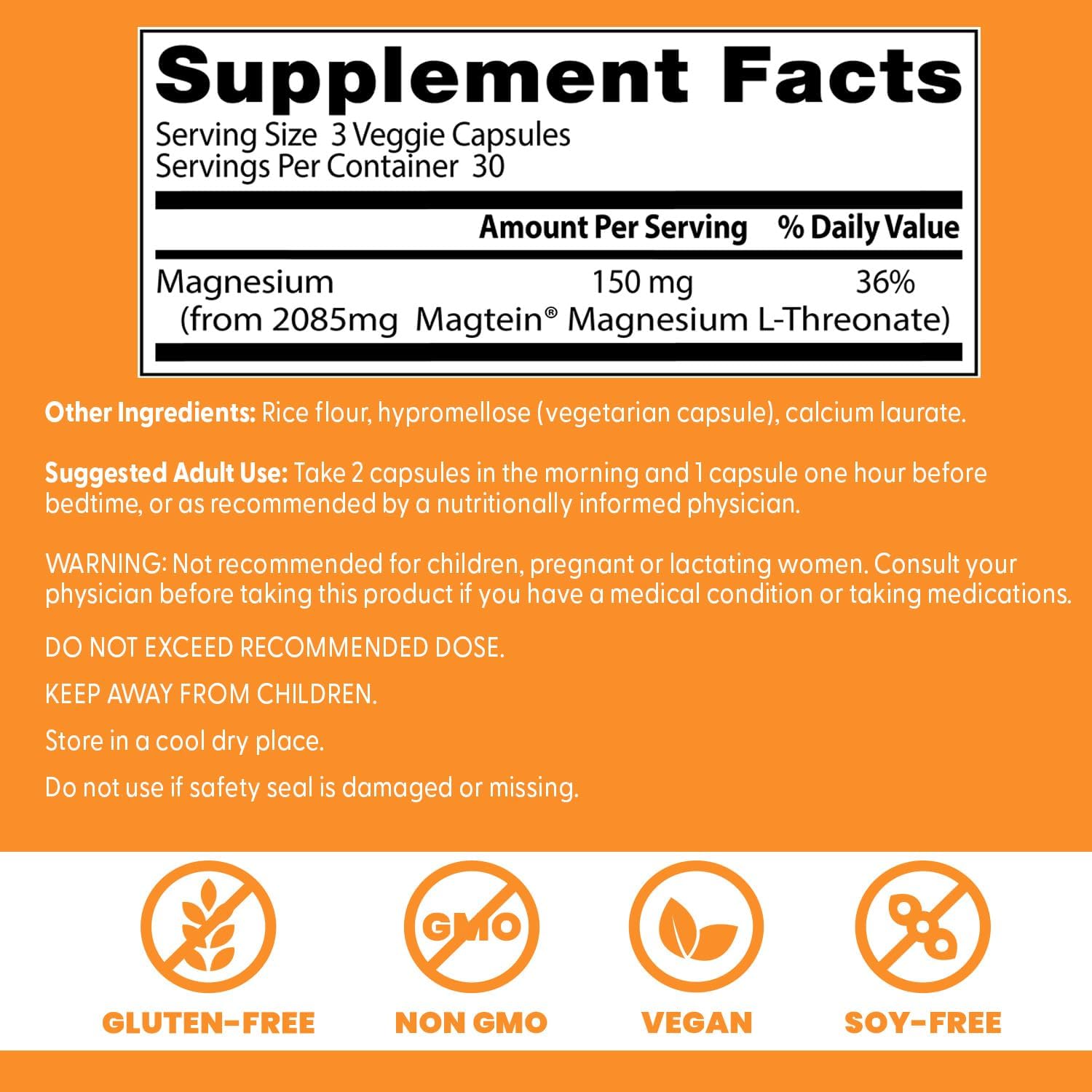 Doctors BEST Brain Magnesium L-Threonate with Magtein Supports Cognitive 90 Veggie Caps - Galeri