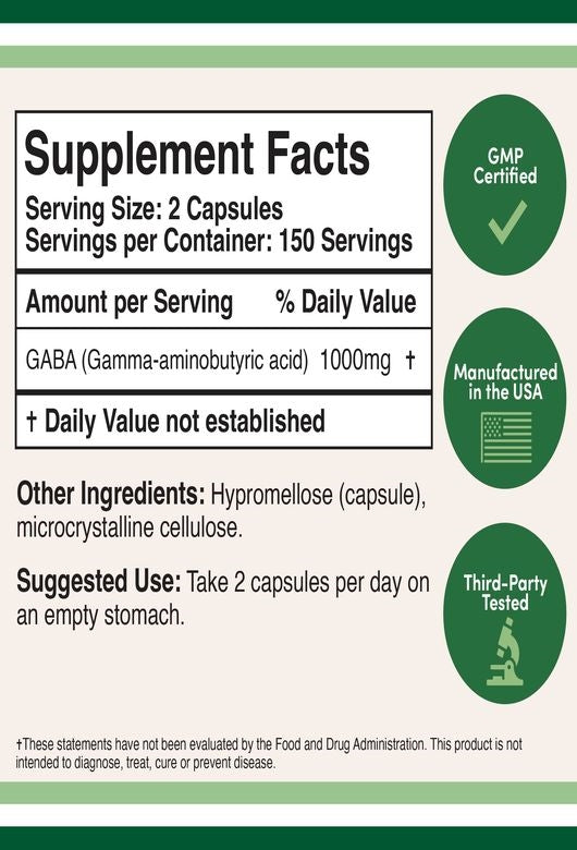 Double Wood Gaba 1000 mg 300 Capsul. USA Version - Galeri