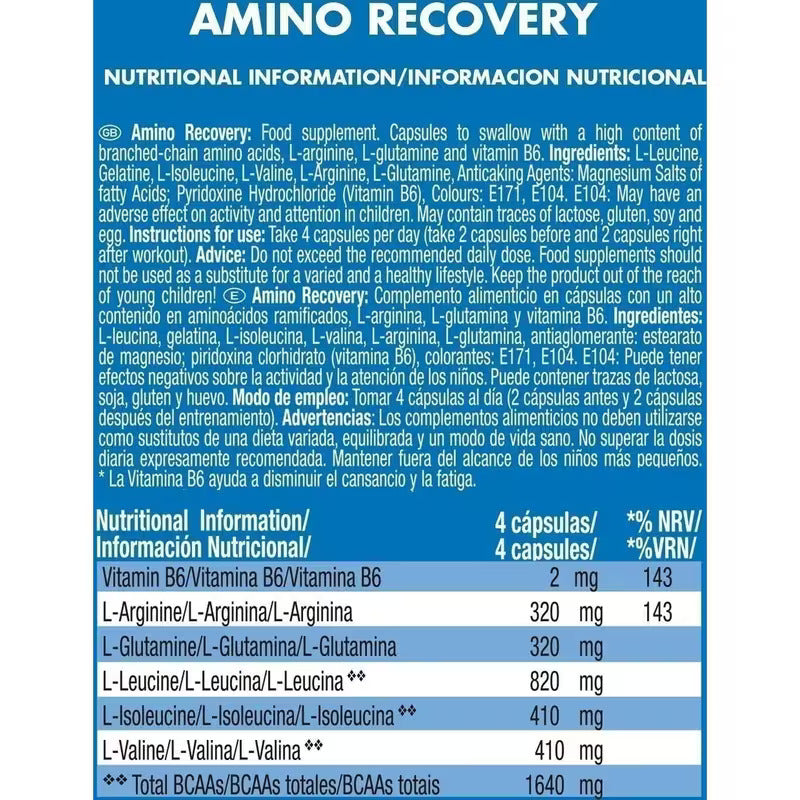 Weider Victory Endurance Amino Recovery (Bcaa+Arginine+Glutamin) 120Cap. - Galeri