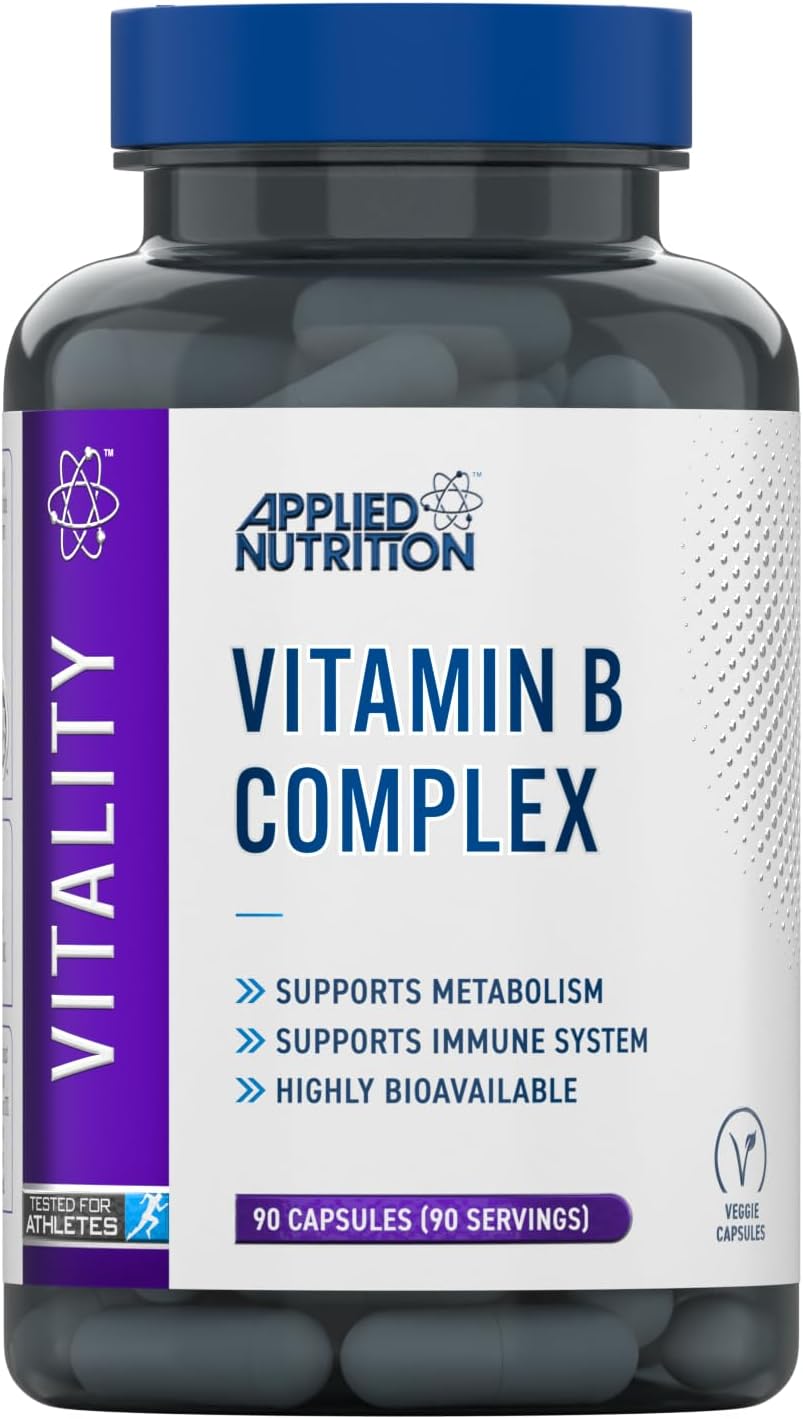 Applied Nutrition Vitamin B Complex B1, B2, B3, B5, B6, B12, Biotin&Folic Acid Immune  90 Caps - Galeri