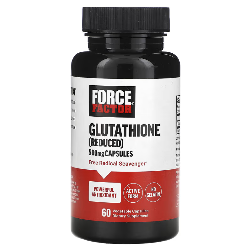 Force Factor Glutathione Reduced Antioxidants 500 mg 60 Vegetable Caps - Galeri