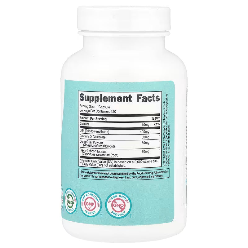 Nutricost Diindolylmethane DIM Women Dong Quai Calcium Glucarate 400mg 120 Caps - Galeri