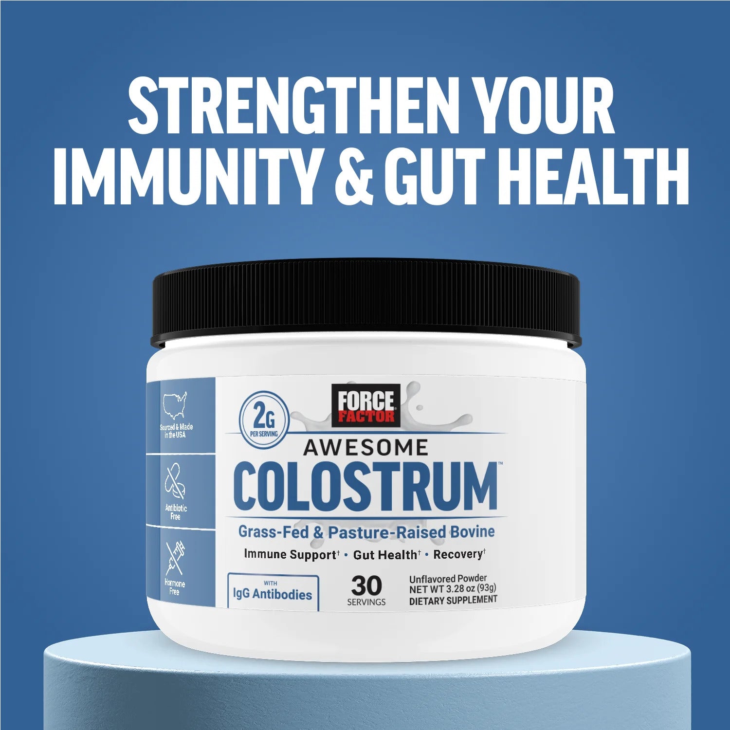 Force Factor Awesome Bovine Gut İmmune Colostrum Powder Pasture Raised Grass Fed 30 Servings - Galeri