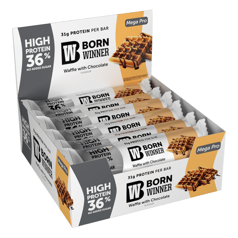 Born Winner Mega Pro Protein Bar Box / 12 X 85 G - Galeri