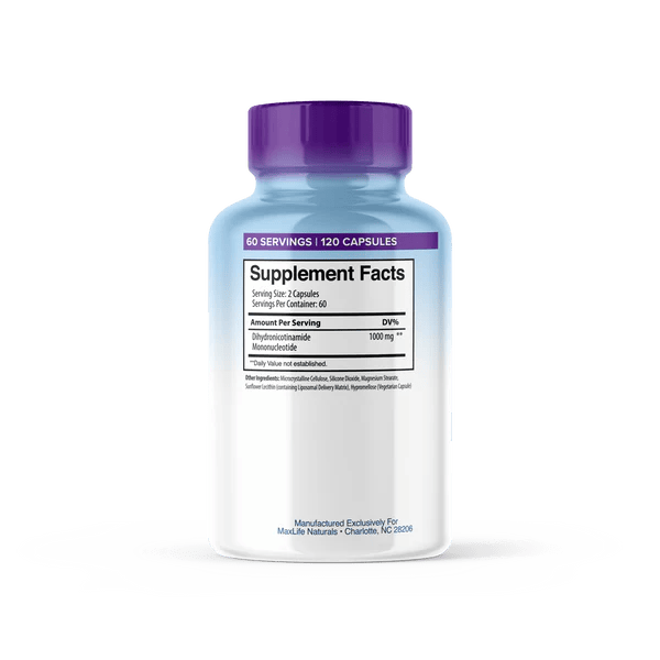 Maxlife Naturals Liposomal NMNH 1000mg Nicotinamide Mononucleotide - 120 Caps - Galeri