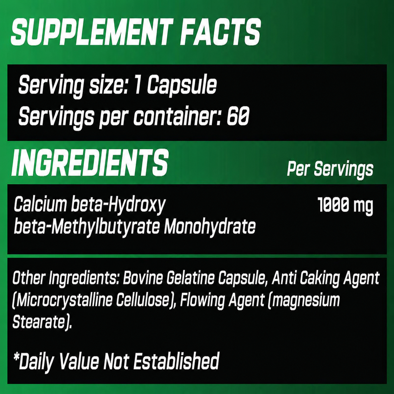 Grimlabs HMB  60 Kapsül - 1000 mg - Galeri
