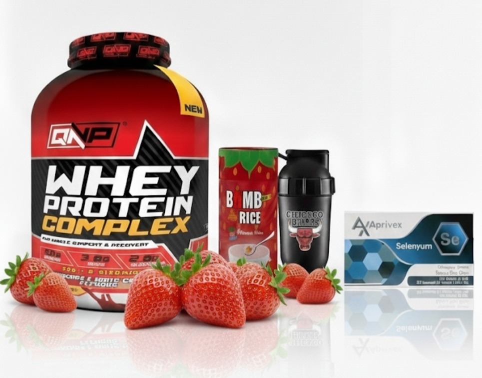 QNP Nutrition 2023 Gr Whey Çilek Beyaz Çikolata + Selenyum Vitamin + Rice Cream + Shaker
