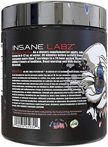 Insane Labz Psychotic Test, High Stim Testosterone Energy & Pump Boosting Pre-Workout Powder - Galeri