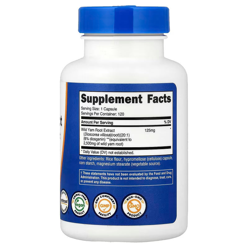 Nutricost Wild Yam Root 120 Capsules - Galeri
