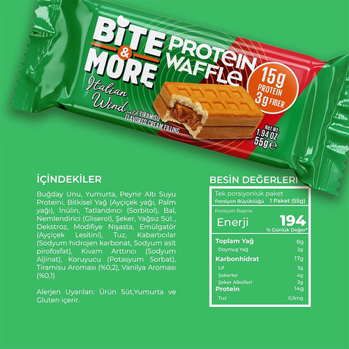 Tiramisu Kremalı Protein Waffle (55g x 12 Adet) - Galeri