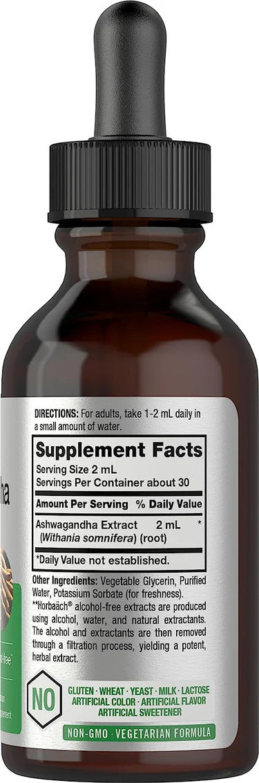 Horbaach Ashwagandha Root | 2oz Liquid 59 ml - Galeri