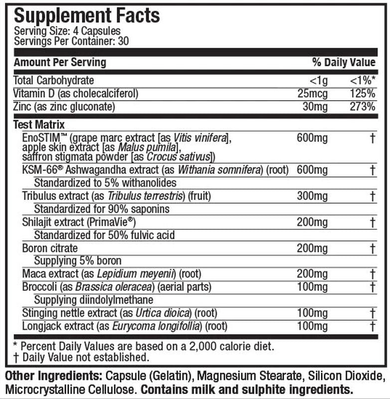 MuscleTech Test HD Elite Ksm66 Ashwagandha Tribulus+Shilajit+Boron+Maca+Grape 120 kapsül - Galeri