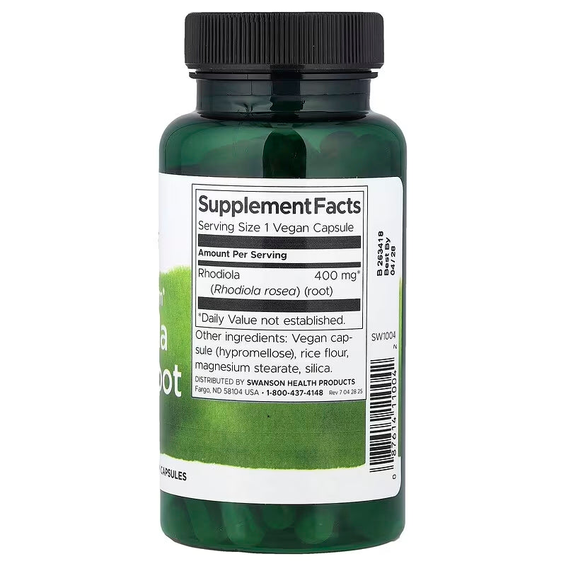 Swanson Full Rhodiola Rosea Root 400 mg, 100 Vegan Caps - Galeri