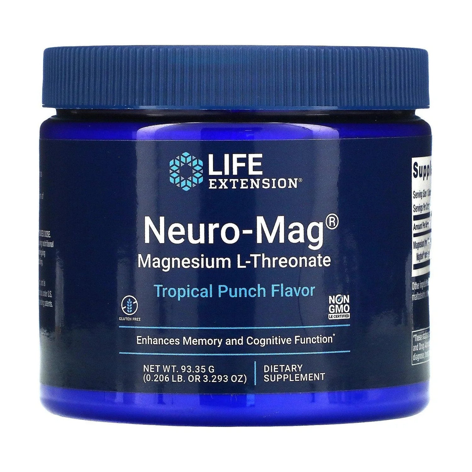 Life Extension Neuro Mag Magnesium L-Threonate Magtein Tropical Punch 93.35 g