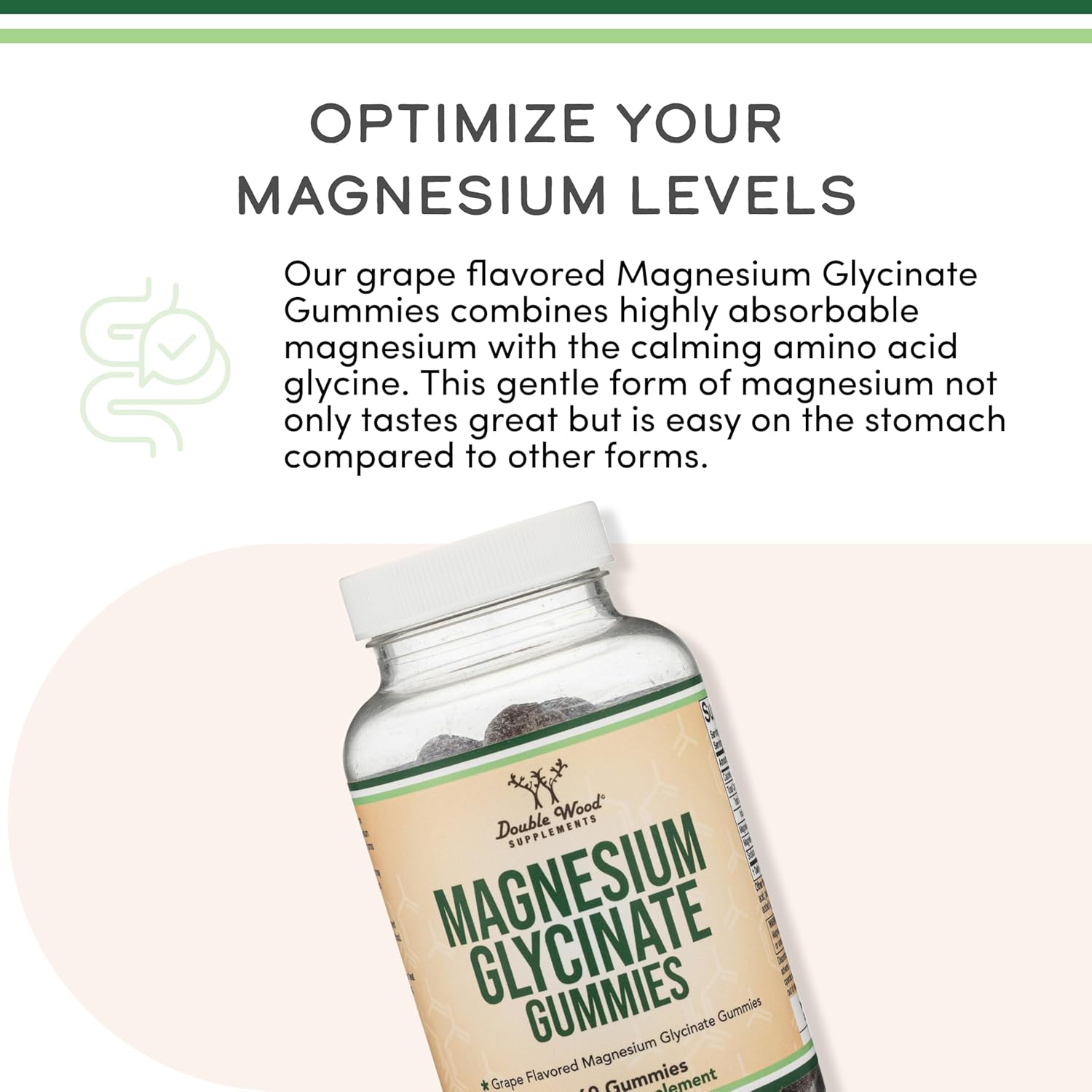 Double Wood High Magnesium Glycinate 400mg 60 Gummies - Galeri