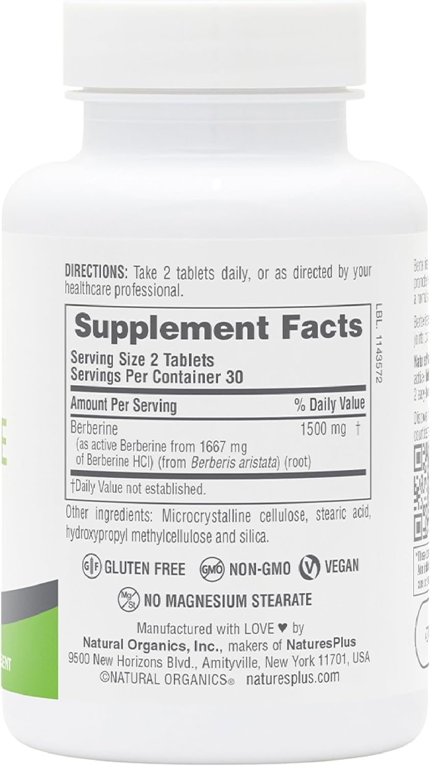 Natures Plus PRO Berberine 1500 mg - 60 Tablet - Galeri