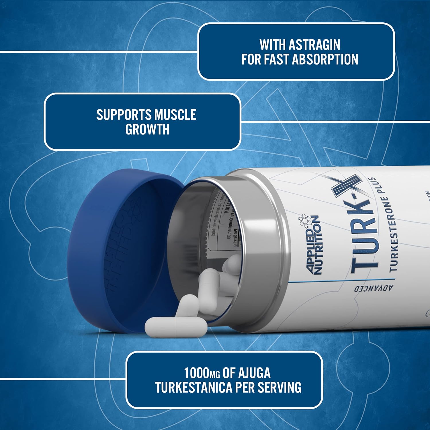 Applied Nutrition Turk-X | Turkesterone Plus Gh 1000 mg 60 Caps - Galeri
