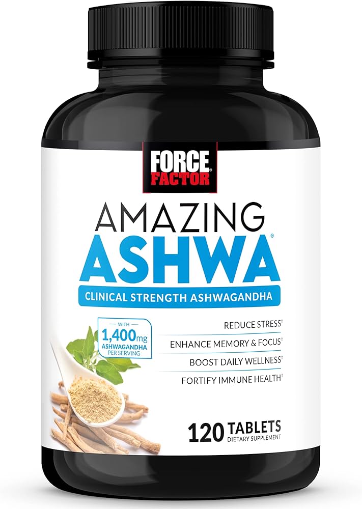 Force Factor Amazing KSM66 Ashwagandha Panax Ginseng + Black Maca + Rhodiola rosea + Theanine 120 tablets - Galeri