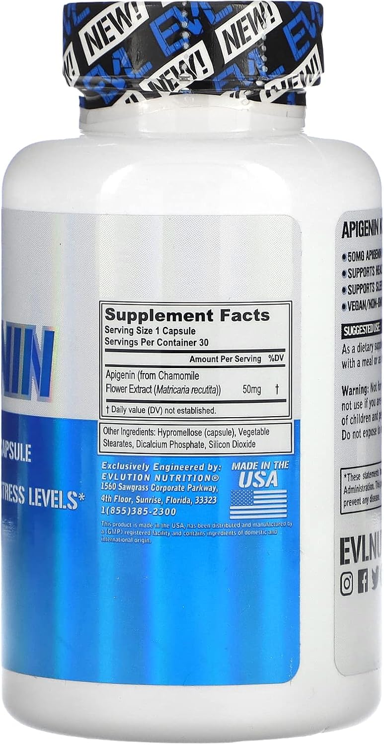 EVLution Nutrition Apigenin 50 mg 30 Veggie Caps - Galeri