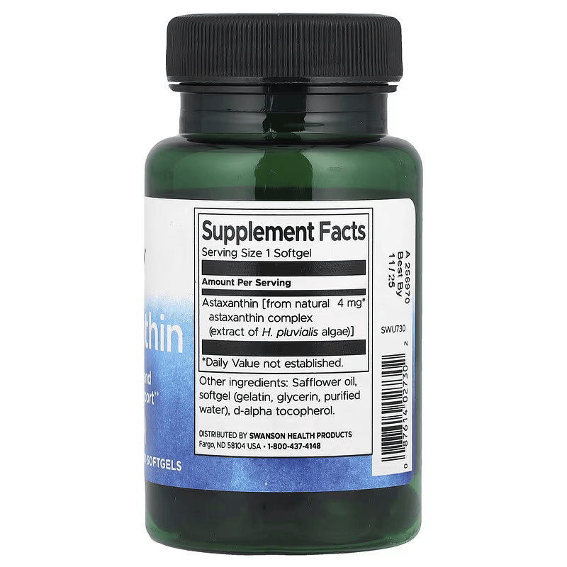 Swanson Astaxanthin Immune Health and Antioxidant Support 4 mg 60 Softgels - Galeri