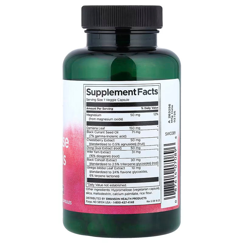 Swanson Menopause Essentials Support Women's Health 120 Veggie Capsules - Galeri