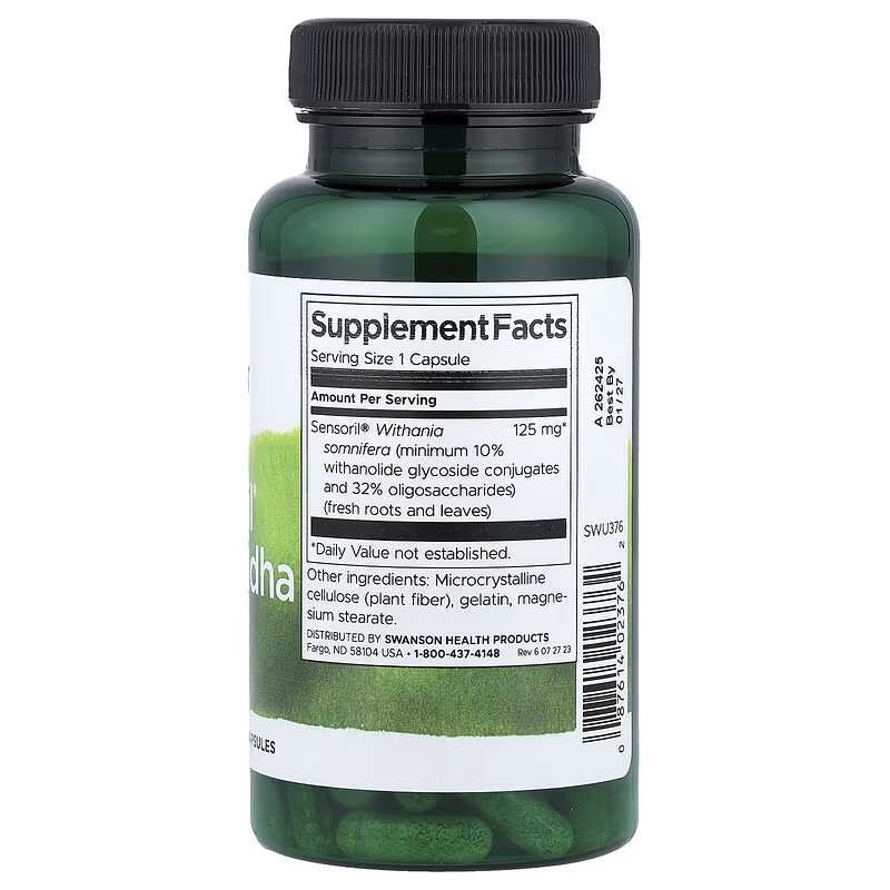 Swanson Sensoril Stress Support 125 mg 120 Capsules - Galeri