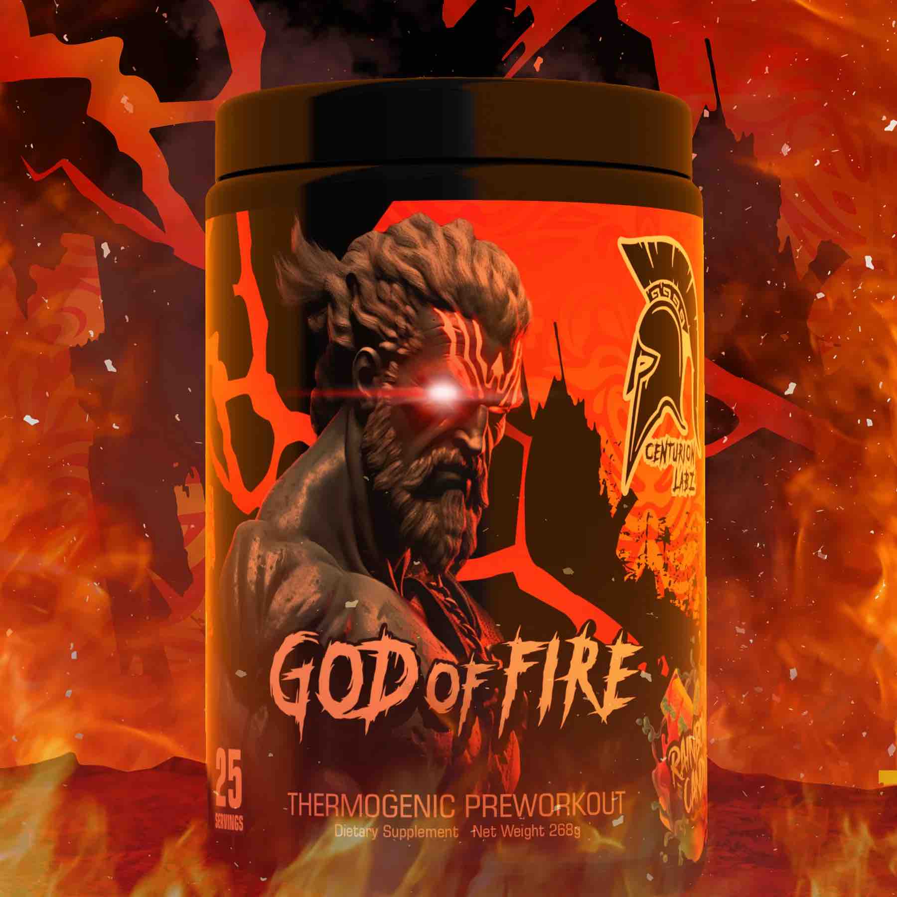Centurion Labz God of Fire Thermo Ripped Pump Pre-Workout - Galeri