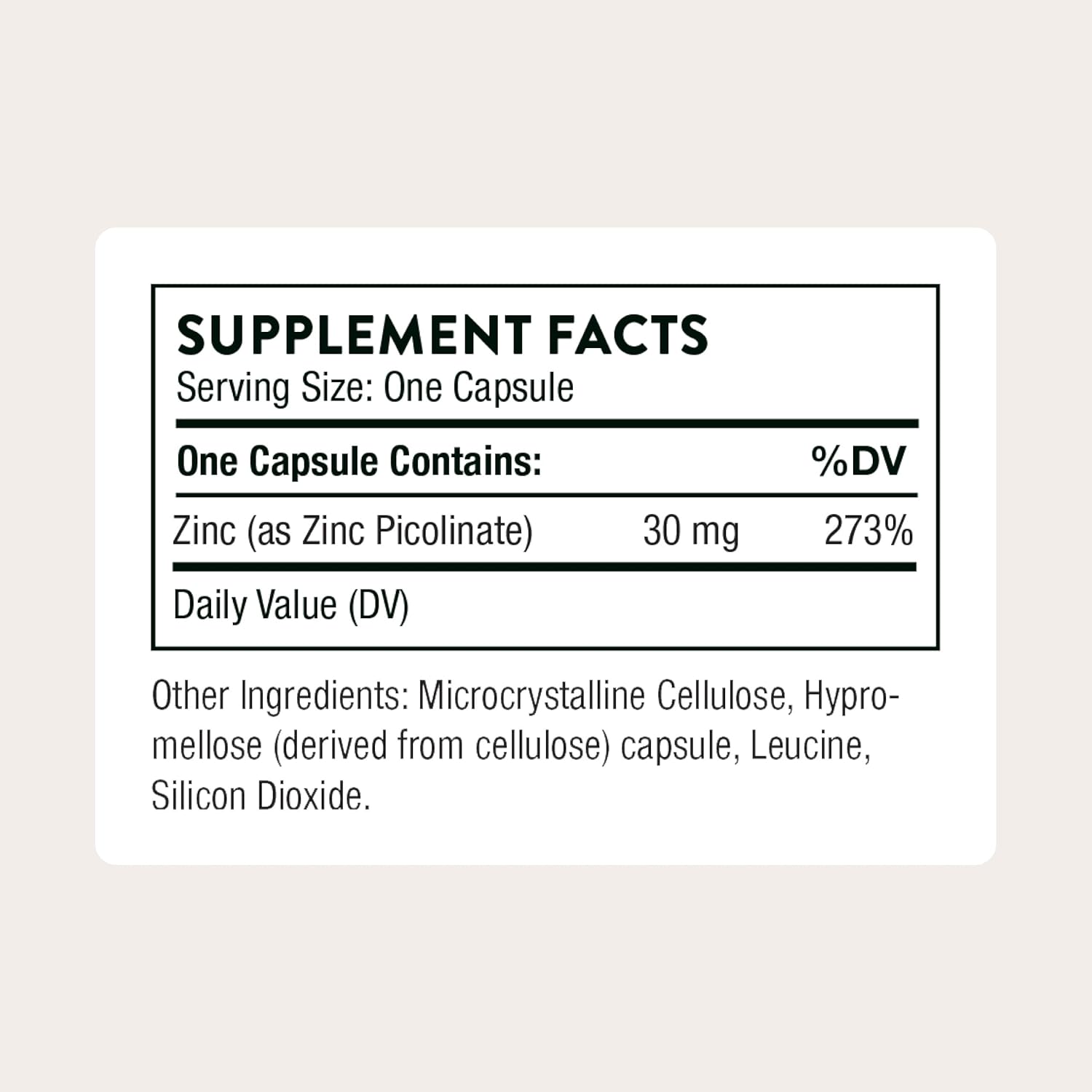THORNE - Zinc Picolinate Immune Healthy Skin & Eyes 30 mg 60 Caps - Galeri