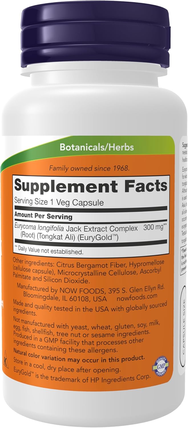 NOW Foods Tongkat Ali TestoJack 300, 300 mg, 60 Veg Capsules - Galeri