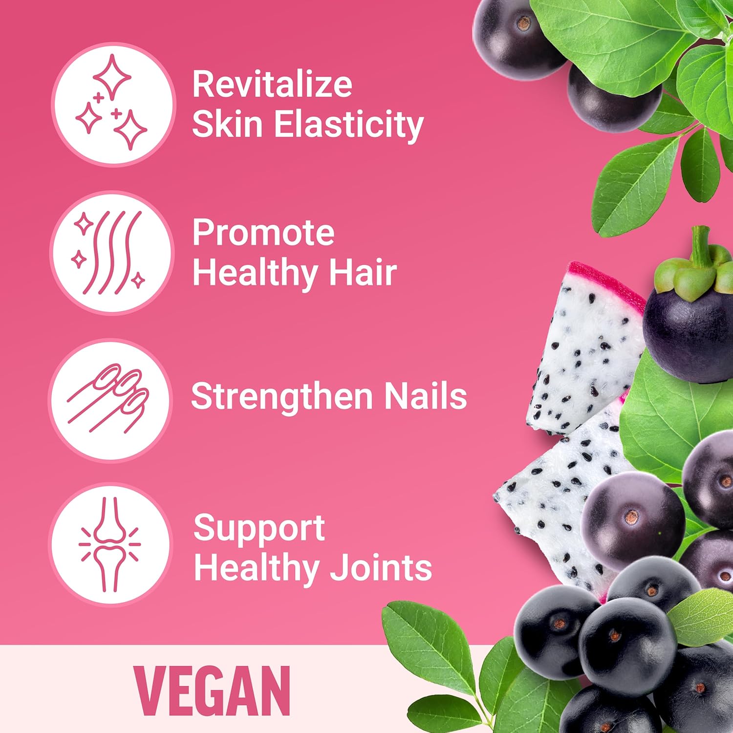 Force Factor Collagen Superfoods Women with Biotin Hyaluronic Acid and Vitamin C for Hair Skin Nails 60 Chews - Galeri