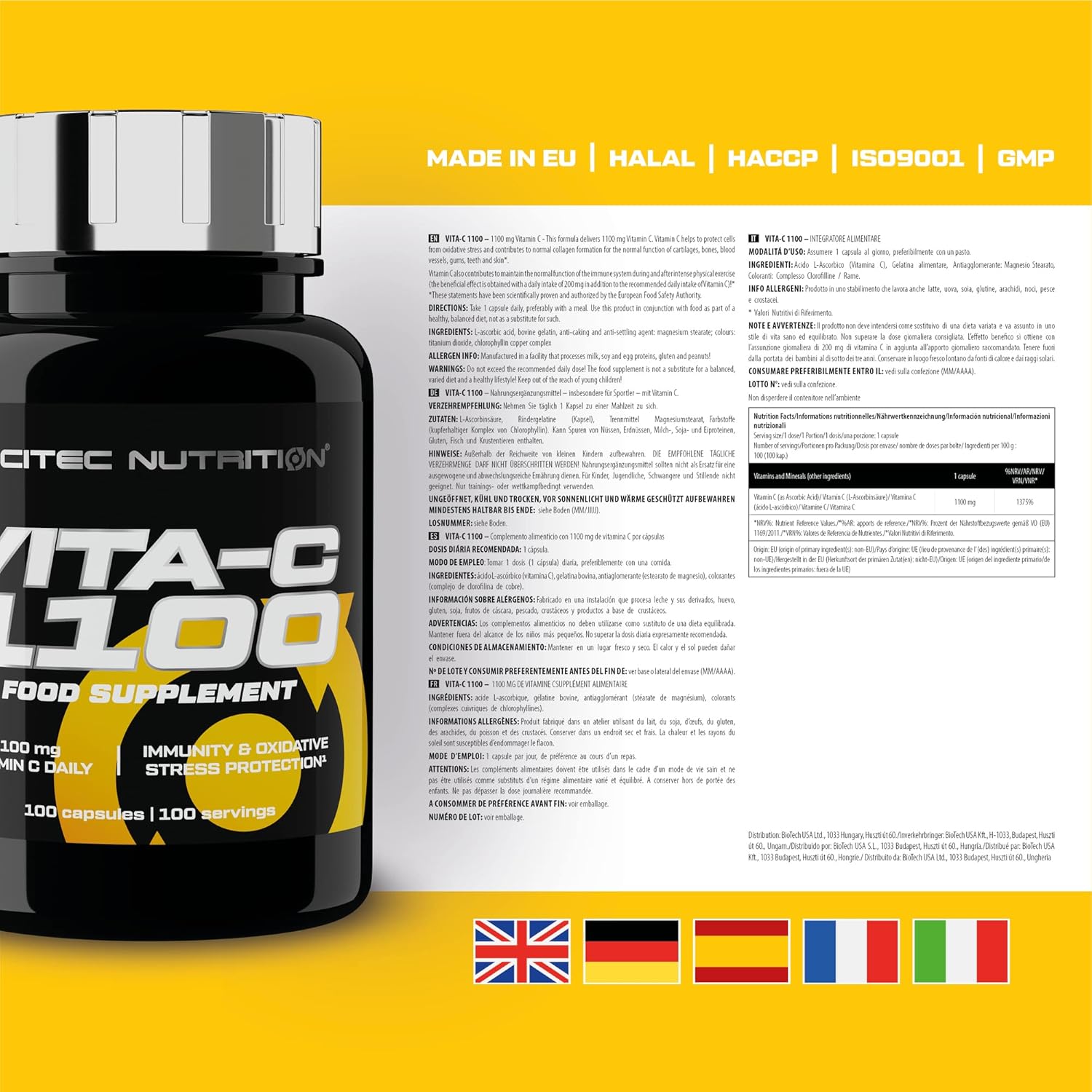 Scitec Nutrition Vita-C 1100 – High Potency Vitamin C 1100mg  100 Caps - Galeri