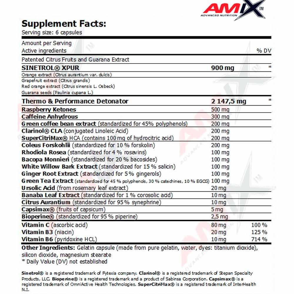 Amix Detonatrol Thermo Fat burner L-Carnitine 90 Caps - Galeri