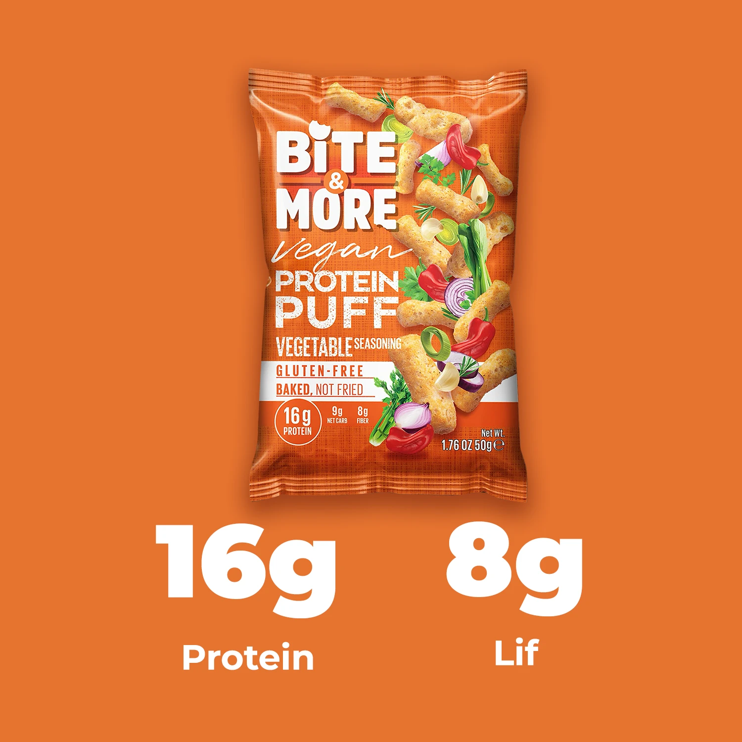 Bite &amp; More Sebzeli Vegan Protein Puff 50 Gr - Galeri